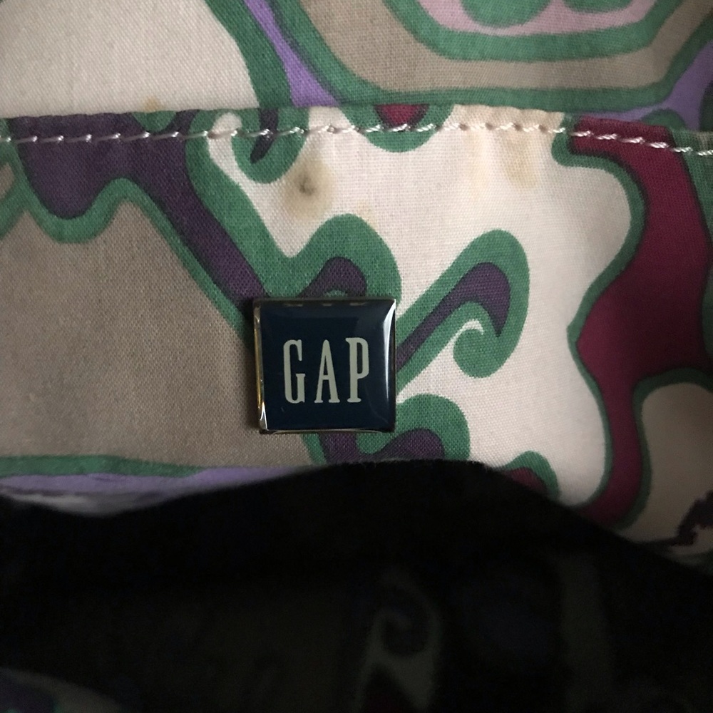 Gap medium Teal suede & patent Tote Bag - Picture 7 of 9
